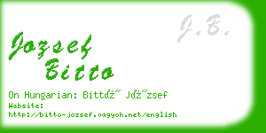 jozsef bitto business card